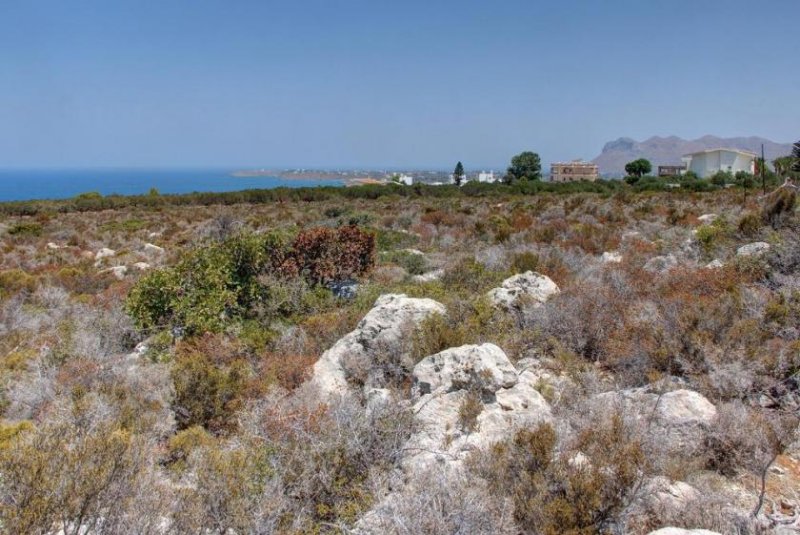 Kalathas Kreta, Kalathas: Grundstück mit herrlichem Blick auf das Meer und die Weißen Berge zu verkaufen Grundstück kaufen